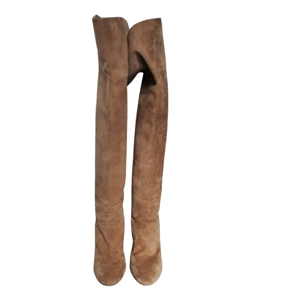 Gabriela Hearst Tan Suede Pull On OTK Linda Boots (EUR 38)